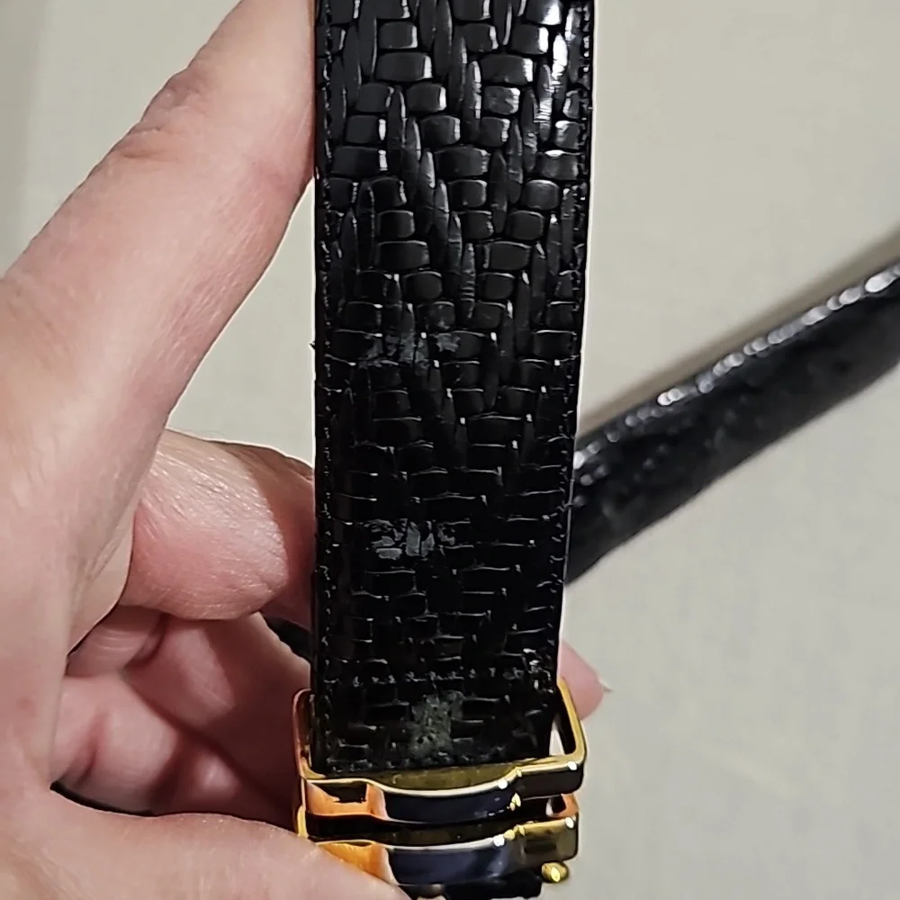 Cale Men's Crocodile 2 Tone Buckle Belt